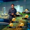 החזאי דני רופ, במהלך הגשת התחזית בערוץ 10 בימים חמים יותר. צילום מסך מתוך יוטיוב