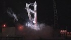 טיל פאלקון 9 של חברת SpaceX בעת ביטול השיגור ממש בתום הספירה לאחור, 19/5/2012. צילום: NASA TV