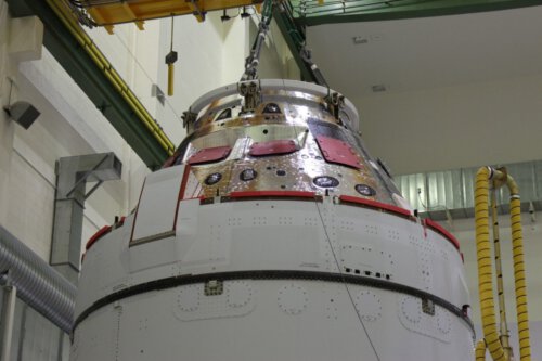 החללית ארטמיס 1 - חללית האוריון הראשונה בתוכנית הירח החדשה של נאס"א. צילום: לוקהיד מרטין
