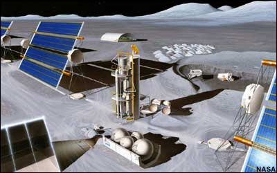 An oxygen plant on the moon