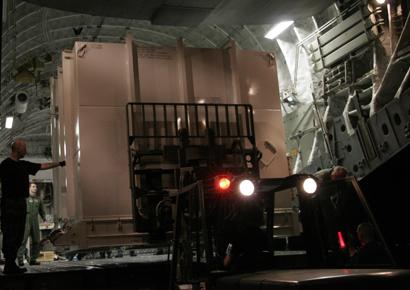 The New Horizons spaceship was loaded onto a plane in Maryland for transfer to Cape Canaveral about a month ago