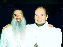 Ral (right) with the chief guide of his movement in Israel, Leon Malol. We meet once a month at the Habakkuk hotel