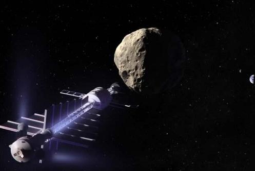 A spacecraft visiting a near-Earth asteroid