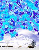 The universe in the beginning made its way from a boomerang. The different colors indicate differences in the radiation temperature