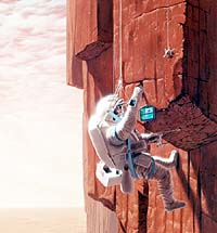 Astronaut on Mars - illustration