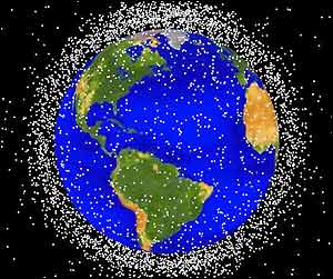 The space junk around the earth