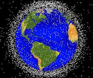 الخردة الفضائية حول الأرض