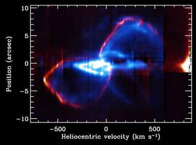 One of the five spectroscopic imaging of the nebula is radiation. Credit: Gemini/Aura Observatory