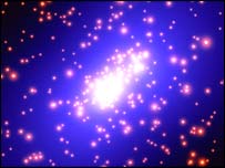 צביר גלקסיות בצילום מטלסקופ החלל האבל צילום: נאס