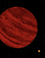 A brown dwarf with a diameter of 50 Jupiter masses. illustration