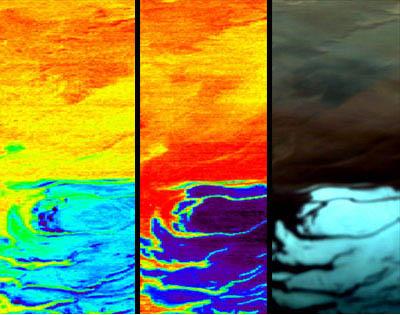 תמונות מהקוטב הדרומי של מאדים שם נמצאו מאגרי המים. צילום: סוכנות החלל האירופית