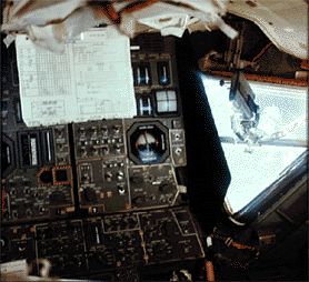 In the picture - the interior of the landing vehicle