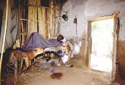 A malaria patient in Africa