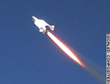 Spaceship 1 on one of its test flights