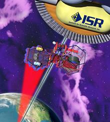 An artist's illustration showing the planned space elevator