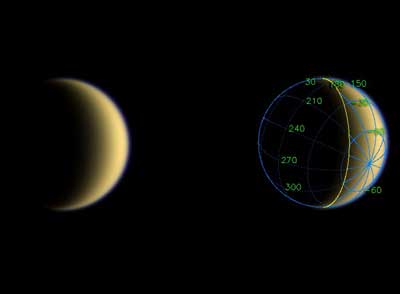 Titan's fading crescent. Photo: Cassini, NASA.