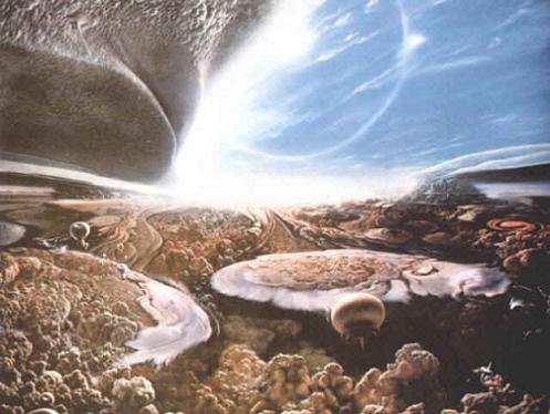 An attempt to simulate creatures living in the clouds of Jupiter, from the series Cosmos by Carl Sagan. When was the last time you watched a prime time science show?