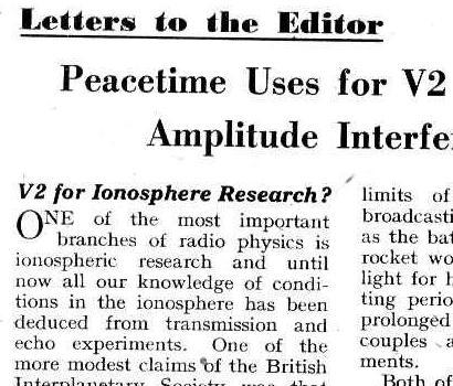 Clark's famous article in which he proposes to build communication satellites, was not even on the cover of the magazine 'The Wireless World', but just a letter to the editor