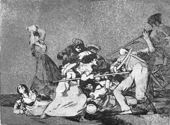 As Wild Animals, an illustration from The Horrors of War by Francisco de Goya, around 1810