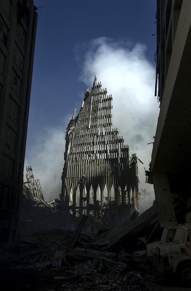 The World Trade Center, three days after the attack