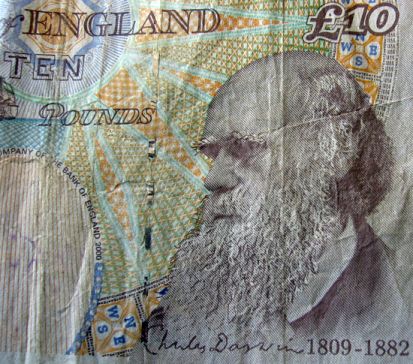 Darwin on a 10 pound note