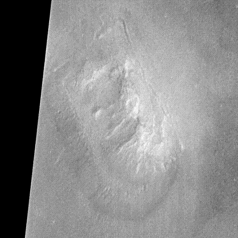 "وجه المريخ" كما تم تصويره بواسطة MGS NASA ALH83001