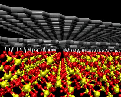 Graphene used as a semiconductor. Illustration: Rensselaer Polytechnic Institute