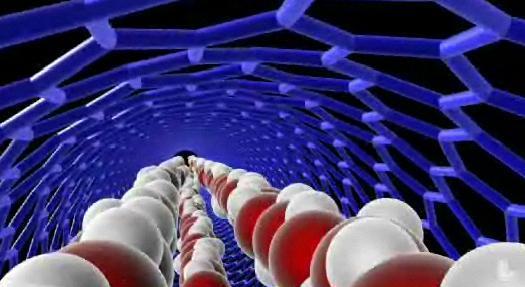 Nanotubes used for the rapid transfer of molecules, due to the fact that the inside of the tube is smooth for them