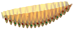 Simulation of supersolid material structure