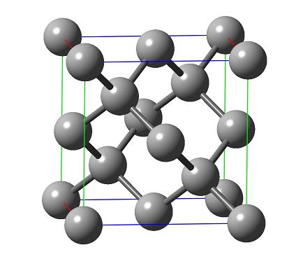The forces between the carbon atoms in a diamond. Illustration - Bar Ilan University