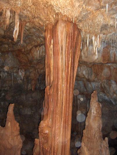 One of the many stalactites that crystallized in a cave in the Western Galilee. Photo: Antiquities Authority