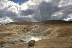 מעיין מים חמים באיסלנד. מקור: ויקיפדיה.