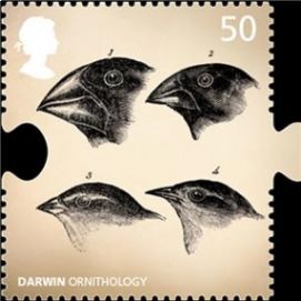 Darwin's Pharisee, one of the stamps offered on the occasion of his 200th birthday by the British Royal Mail