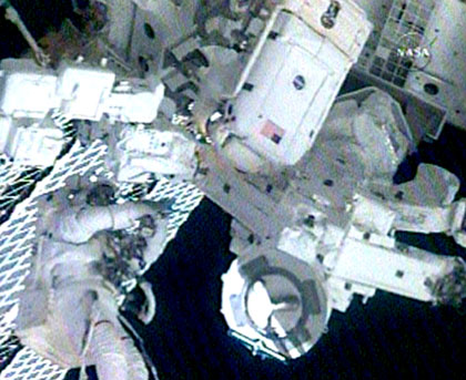 The second spacewalk on mission STS-123