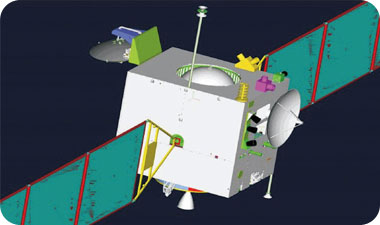 The drawing of the Changa 1 spacecraft