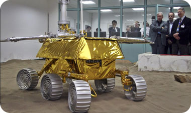 A model of a lunar robot, introduced in China in 2006