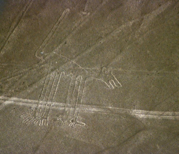 The Dog Formation in the Nazca Plains, Peru. From Wikipedia