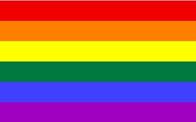 The flag of the colors of the rainbow - a symbol of the gay community
