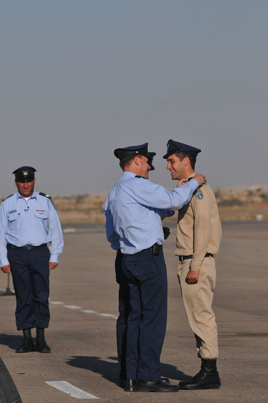 Lieutenant Assaf Ramon at the end of the pilot course. Photo: IDF spokesman