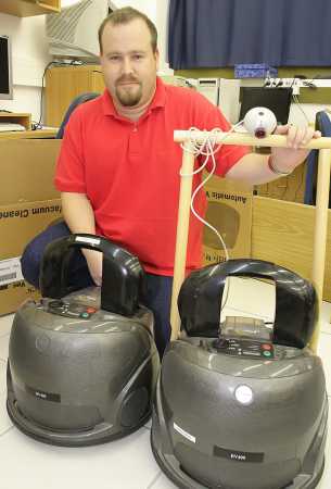 Dr. Gal Kaminka and the Robot Unit, Department of Computer Science, Bar-Ilan University. Photo: Yoni Menachem