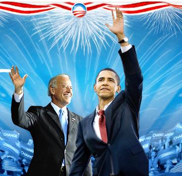 נשיא ארה''ב ברק אובמה וסגנו ג'ו ביידן