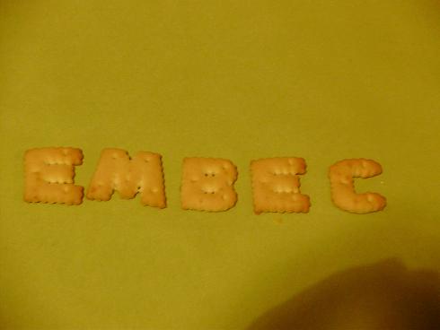 Cookies that make up the initials of the conference