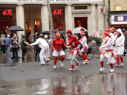 The snow and cold does not prevent the locals from being happy