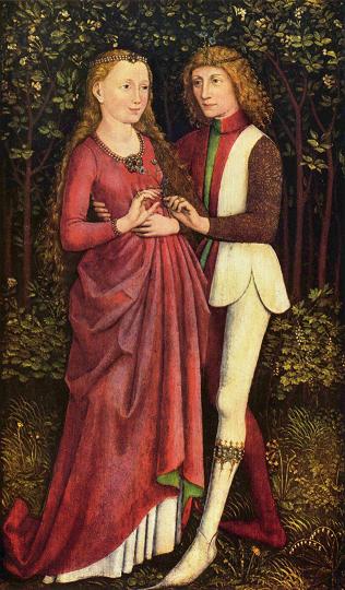 Living with women makes a man more fertile. Painting from Germany from 1470