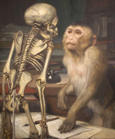 גבריאל פון מאקס - אנטומיה. ציור מראשית המאה ה-20. מתוך תערוכת דארווין בפרנקפורט, מארס 2009