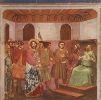 משפט ישוע מול הסנהדרין. ציור של האמן ג'יוטו