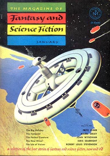 غلاف كتاب خيال علمي من الخمسينيات