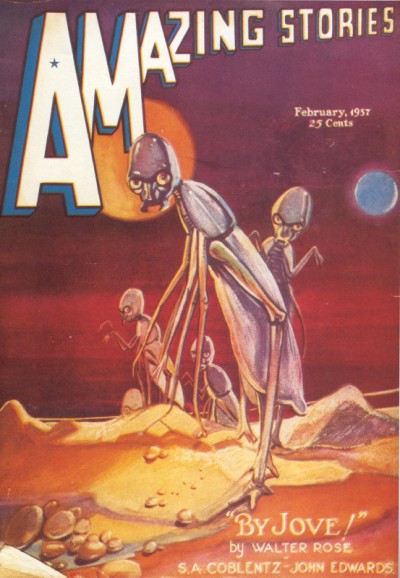 שער מגזין המדע הבדיוני אמייזינג סטוריז, 1957 שער מגזין המדע הבדיוני אמייזינג סטוריז, 1957