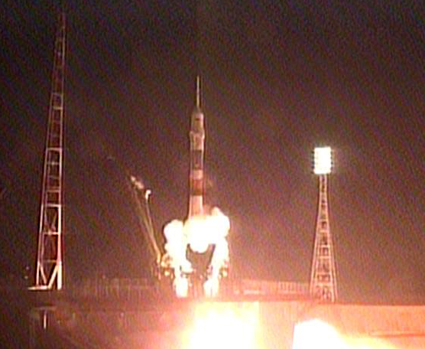 The 22nd crewed launch of the space station, December 20, 2009 from Kazakhstan