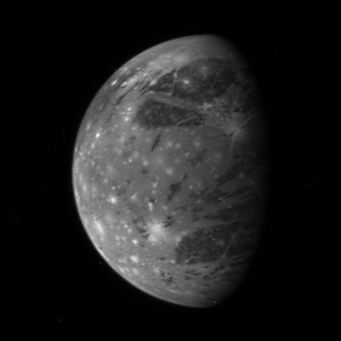 The fair moon Ganymede as photographed by New Horizons